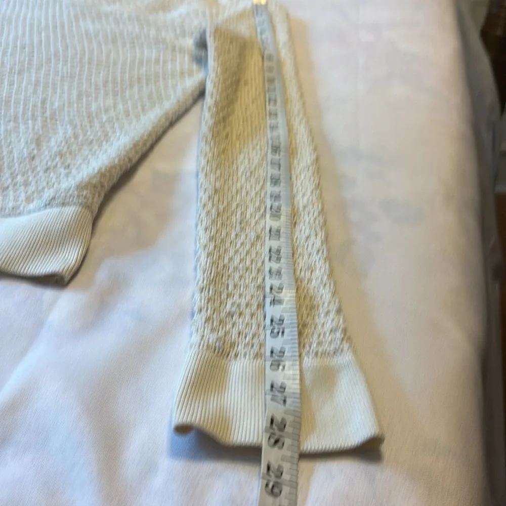 Lou & Grey Cream Cotton Blend Knit Sweater Size Large